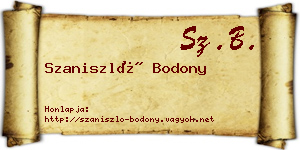 Szaniszló Bodony névjegykártya